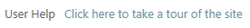 Help tab user help link