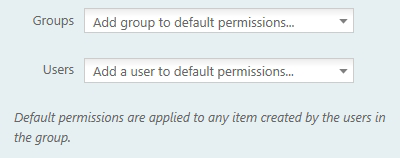 Default Permissions Options