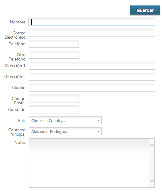 New client form